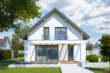  Projekt domu przy Alabastrowej 37 (KRK1512) - projekt domu parterowego z poddaszem - Zdjęcie 2