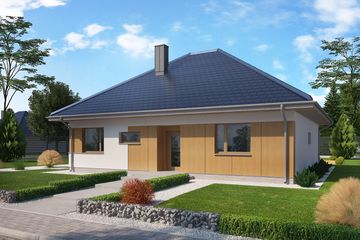  Projekt domu Domena 112 (WRW1308) - projekt domu parterowego - Zdjęcie 1