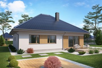  Projekt domu Domena 112 (WRW1308) - projekt domu parterowego - Zdjęcie 4