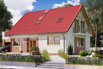  Projekt domu BW-55 wariant 3 (JGC1195) - projekt domu parterowego z poddaszem - Zdjęcie 3