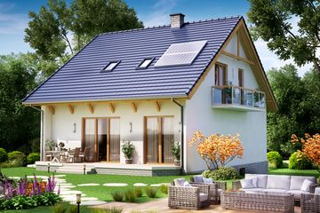  Projekt domu BW-32 wariant 4 (JGC1196) - projekt domu parterowego z poddaszem - Zdjęcie 2