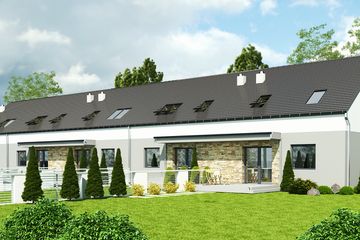  Projekt domu Mazurek z garażem 1-st. szeregówka [A-SZ] (WRF1901) - projekt domu parterowego z poddaszem - Zdjęcie 2
