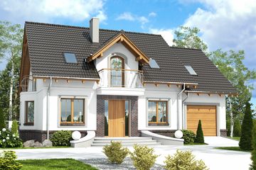  Projekt domu Dla Ciebie 5 z garażem 1-st. [A] (WRF1902) - projekt domu parterowego z poddaszem - Zdjęcie 1