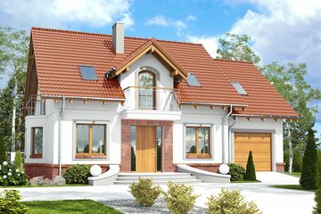  Projekt domu Dla Ciebie 5 z garażem 1-st. [A] (WRF1902) - projekt domu parterowego z poddaszem - Zdjęcie 3