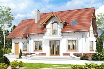  Projekt domu Dla Ciebie 5 z garażem 1-st. [A] (WRF1902) - projekt domu parterowego z poddaszem - Zdjęcie 4