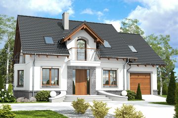  Projekt domu Dla Ciebie 5 z garażem 1-st. [A] (WRF1902) - projekt domu parterowego z poddaszem - Zdjęcie 5