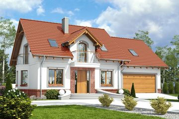  Projekt domu Dla Ciebie 5 z garażem 2-st. [A1] (WRF1903) - projekt domu parterowego z poddaszem - Zdjęcie 3