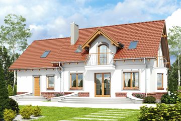  Projekt domu Dla Ciebie 5 z garażem 2-st. [A1] (WRF1903) - projekt domu parterowego z poddaszem - Zdjęcie 4