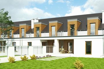  Projekt domu Makolągwa z garażem 1-st. szeregówka [A-SZ] (WRF1905) - projekt domu parterowego z poddaszem - Zdjęcie 2