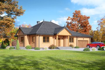  Projekt domu Dębina z garażem 13 (KRP2184) - projekt domu parterowego - Zdjęcie 1