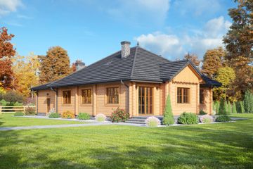  Projekt domu Dębina z garażem 13 (KRP2184) - projekt domu parterowego - Zdjęcie 2