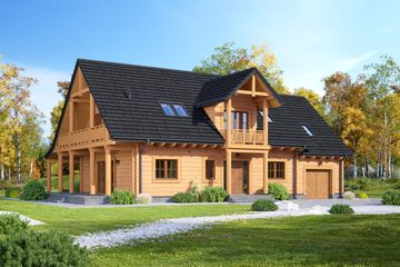  Projekt domu Milicz dw 7 (KRP2186) - projekt domu parterowego z poddaszem - Zdjęcie 1