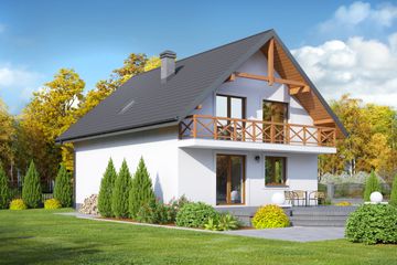  Projekt domu Jaworze nowe kx (KRP2188) - projekt domu parterowego z poddaszem - Zdjęcie 2