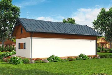  Projekt budynku gospodarczego G299 szkielet drewniany budynek gospodarczy (SLN2554) - projekt budynku parterowego - Zdjęcie 2