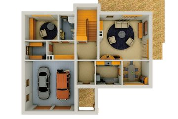  Projekt domu Amber - murowana – ceramika (KRD1009) - projekt domu parterowego z poddaszem - Zdjęcie 3