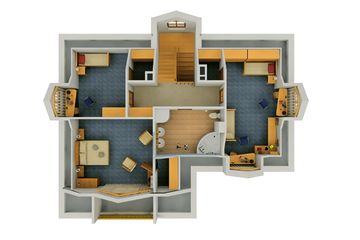  Projekt domu Amber - murowana – ceramika (KRD1009) - projekt domu parterowego z poddaszem - Zdjęcie 4