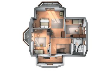  Projekt domu Antracyt - murowana – beton komórkowy (KRD1012) - projekt domu parterowego z poddaszem - Zdjęcie 3