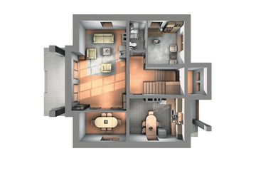  Projekt domu Babie Lato - murowana – ceramika (KRD1024) - projekt domu parterowego z poddaszem - Zdjęcie 3