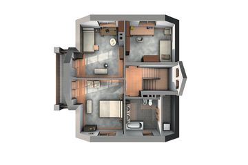  Projekt domu Babie Lato - murowana – ceramika (KRD1024) - projekt domu parterowego z poddaszem - Zdjęcie 4