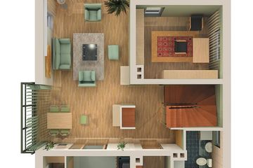  Projekt domu Bogatka - murowana – beton komórkowy (KRD1384) - projekt domu parterowego z poddaszem - Zdjęcie 2