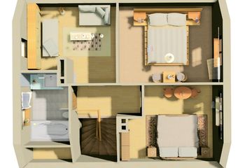  Projekt domu Bonifacy - murowana – ceramika (KRD1385) - projekt domu parterowego z poddaszem - Zdjęcie 2