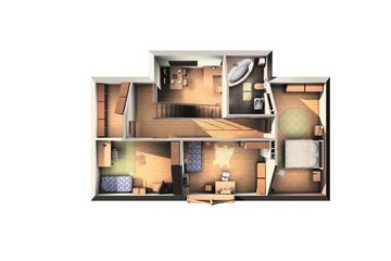  Projekt domu Bóbr - murowana – ceramika (KRD1293) - projekt domu parterowego z poddaszem - Zdjęcie 4