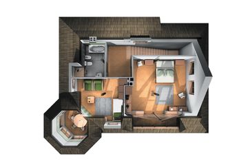  Projekt domu Kurza Stopka - murowana – ceramika (KRD1130) - projekt domu parterowego z poddaszem - Zdjęcie 4