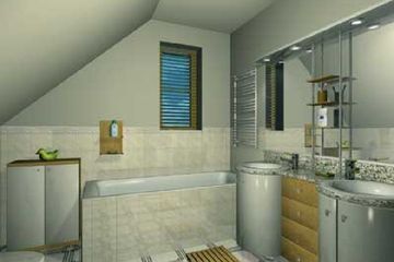  Projekt domu Cyryl - murowana – ceramika (KRD1299) - projekt domu parterowego z poddaszem - Zdjęcie 11