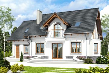  Projekt domu Dla Ciebie 5 z garażem 1-st. [A] (WRF1902) - projekt domu parterowego z poddaszem - Zdjęcie 6