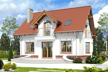  Projekt domu Dla Ciebie 5 bez garażu [B] (WRF1898) - projekt domu parterowego z poddaszem - Zdjęcie 4