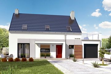  Projekt domu Eco 5 z garażem 1-st. [A] (WRF1912) - projekt domu parterowego z poddaszem - Zdjęcie 1