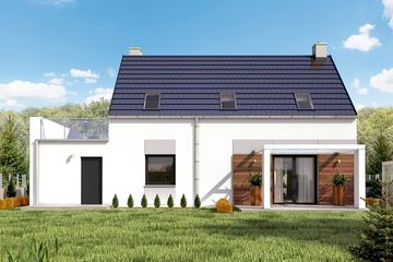  Projekt domu Eco 5 z garażem 1-st. [A] (WRF1912) - projekt domu parterowego z poddaszem - Zdjęcie 2