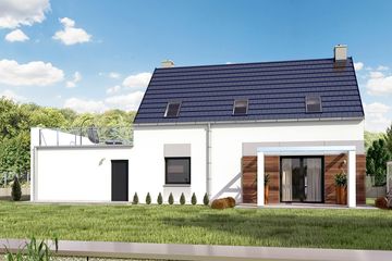  Projekt domu Eco 5 z garażem 2-st. [A1] (WRF1913) - projekt domu parterowego z poddaszem - Zdjęcie 2