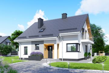  Projekt domu APS 198 NEW (LUA1404) - projekt domu parterowego z poddaszem - Zdjęcie 1