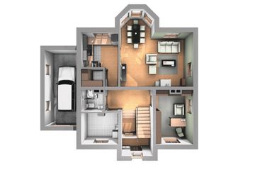  Projekt domu Gil - murowana – ceramika (KRD2060) - projekt domu parterowego z poddaszem - Zdjęcie 8