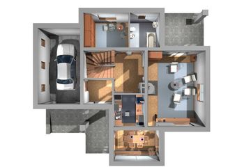  Projekt domu Jonatan - murowana – ceramika (KRD1463) - projekt domu parterowego z poddaszem - Zdjęcie 8