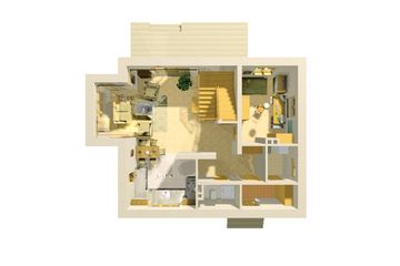  Projekt domu Kosma - murowana – ceramika (KRD1317) - projekt domu parterowego z poddaszem - Zdjęcie 9