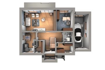  Projekt domu Krab-3 - murowana – ceramika (KRD2379) - projekt domu parterowego z poddaszem - Zdjęcie 8