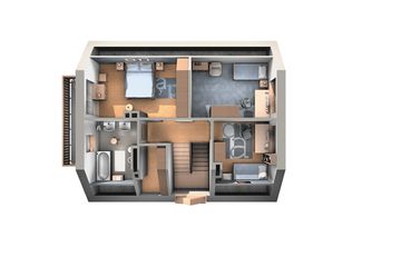  Projekt domu Krab-3 - murowana – ceramika (KRD2379) - projekt domu parterowego z poddaszem - Zdjęcie 9