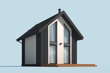  Projekt domu letniskowego Lido A dom letniskowy na zgłoszenie do 35 m2 (SLN2555) - projekt domu letniskowego parterowego - Zdjęcie 3