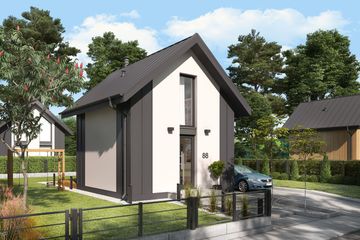  Projekt domu Lido C dom mieszkalny, całoroczny z antresolą (SLN2557) - projekt domu parterowego - Zdjęcie 2