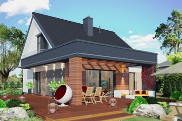  Projekt domu Domidea 56 G w3 (WAC1095) - projekt domu parterowego z poddaszem - Zdjęcie 2