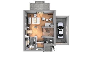  Projekt domu Kraska - murowana – ceramika (KRD1124) - projekt domu parterowego z poddaszem - Zdjęcie 8