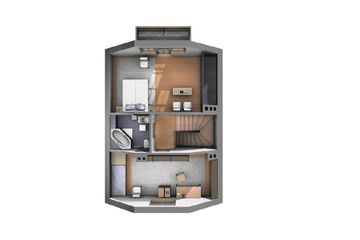  Projekt domu Kraska - murowana – ceramika (KRD1124) - projekt domu parterowego z poddaszem - Zdjęcie 9