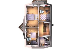  Projekt domu Mały Tukan - murowana – ceramika (KRD1324) - projekt domu parterowego z poddaszem - Zdjęcie 9