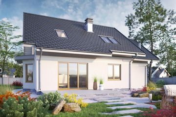  Projekt domu Chaber Lux (985) (KRD1696) - projekt domu parterowego z poddaszem - Zdjęcie 3