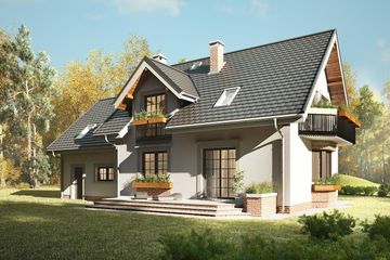  Projekt domu Zoja Luxor G2 (1152) (KRD2123) - projekt domu parterowego z poddaszem - Zdjęcie 5