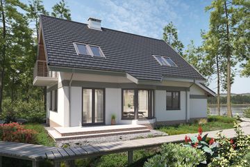  Projekt domu Figa - murowana – beton komórkowy (KRD2341) - projekt domu parterowego z poddaszem - Zdjęcie 4