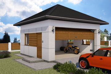  Projekt garażu G1 - na zgłoszenie (SKA1062) - projekt garażu parterowego - Zdjęcie 1