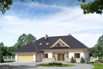  Projekt domu Bazalt (BSA1663) - projekt domu parterowego z poddaszem - Zdjęcie 4